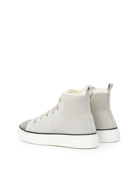 Кеды высокие с мехом Brunello Cucinelli | Фото 3