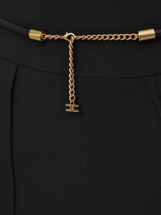 Брюки, высокая посадка, черные Elisabetta Franchi | Фото 3