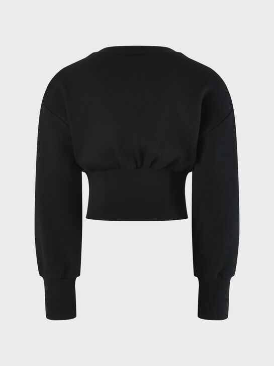 Свитшот укороченный, черный Patrizia Pepe | Фото 3