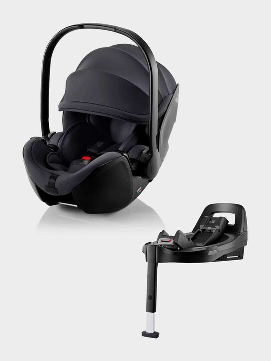 Детское автокресло BABY-SAFE PRO Midnight Grey в комплекте с базой Britax Roemer Vario Base 5Z  | Фото 1
