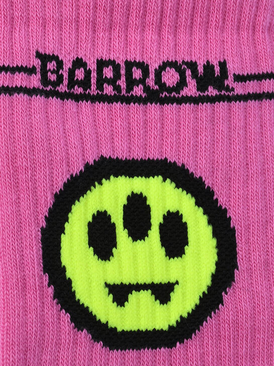 Носки розовые с неоновым лого Barrow | Фото 2
