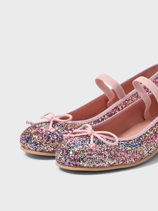 Туфли с разноцветным глиттером Pretty Ballerinas | Фото 6