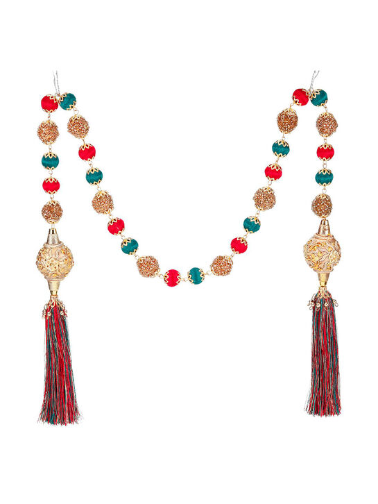 Гирлянда с золотистыми элементами и разноцветными кисточками, 90 см Goodwill | Фото 1