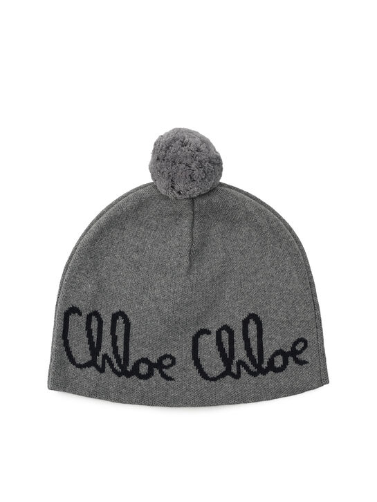 Шапка с помпоном и лого Chloe | Фото 2