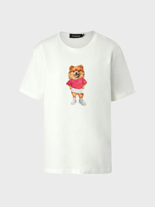 Футболка с принтом &quot;Шпиц&quot; Flashin | Фото 1