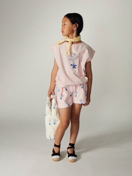 Шорты с принтом &quot;букеты&quot;, розовые Weekend house kids | Фото 2