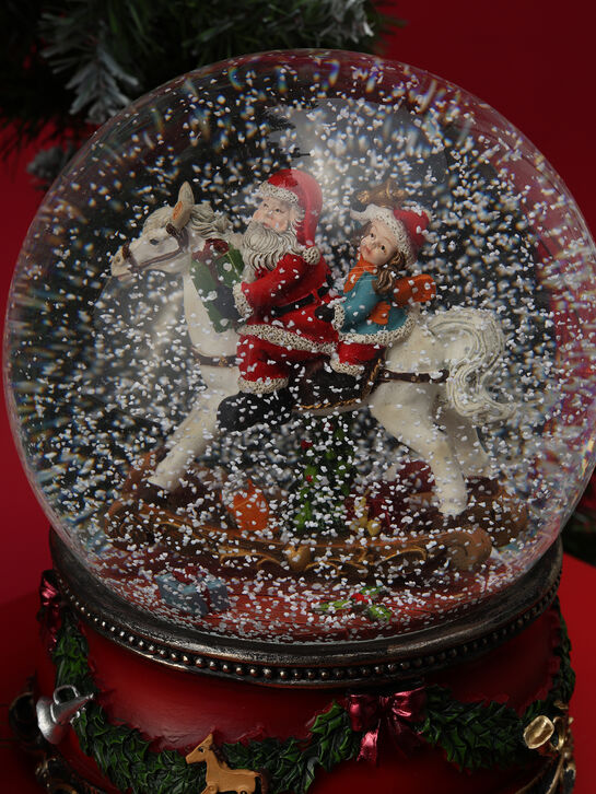 Шар &quot;Санта на лошадке-качалке&quot;, &quot;Двенадцать дней Рождества&quot;, 20 см Musicboxworld | Фото 4