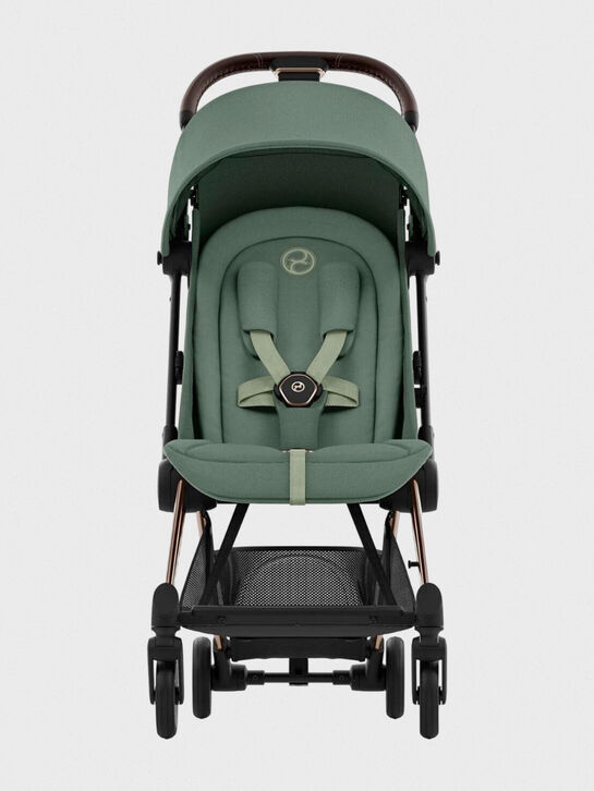 Коляска Coya Rosegold Leaf Green с дождевиком и бампером CYBEX | Фото 2