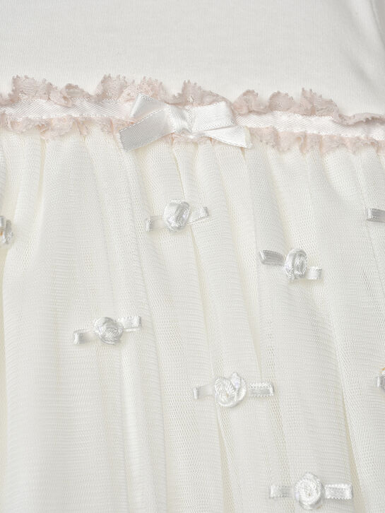 Платье-боди с розочками Monnalisa | Фото 3