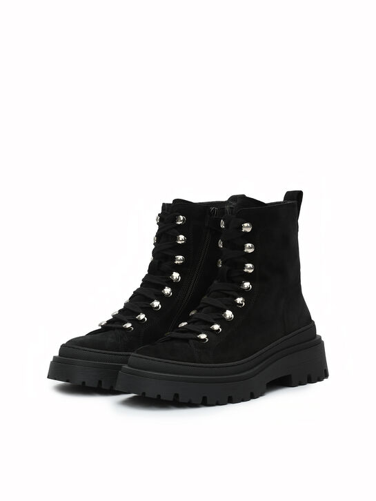 Ботинки замшевые, черные Jarrett | Фото 2