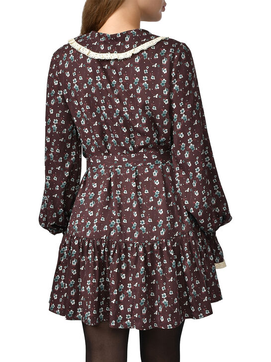 Платье с рюшами, бордовое Dan Maralex | Фото 4