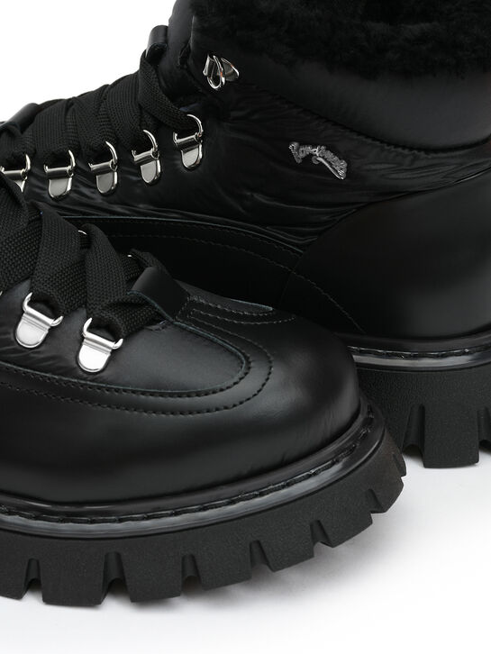 Ботинки с меховой подкладкой, черные Rondinella | Фото 7