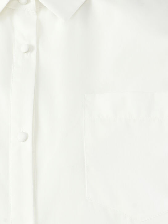 Платье-рубашка с разрезом на спине, белое Patrizia Pepe | Фото 4