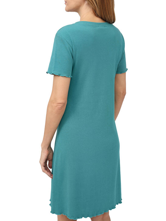 Ночная рубашка цвета морской волны Dan Maralex | Фото 4