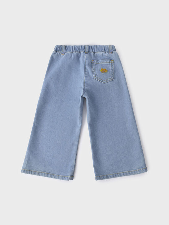 Джинсы широкие, голубые Etro | Фото 2