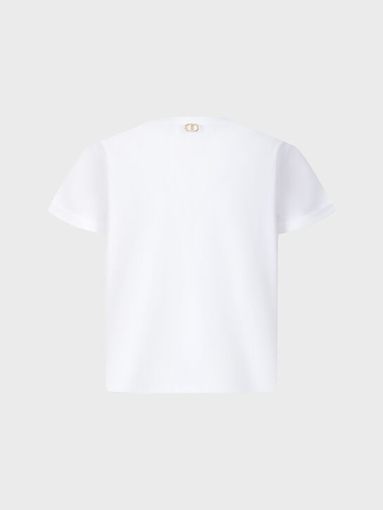 Футболка с имитацией топа из страз TWINSET | Фото 2