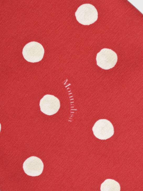 Леггинсы в горошек, красные Monnalisa | Фото 3