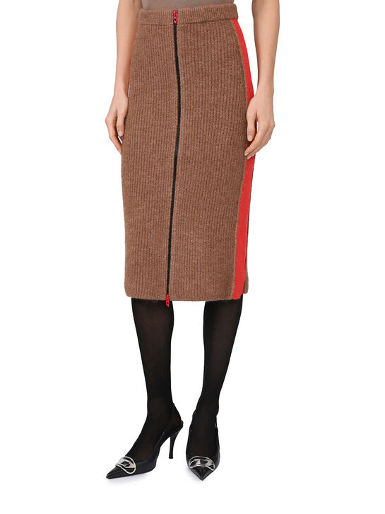 Юбка трикотажная с оранжевыми лампасами Diesel | Фото 3