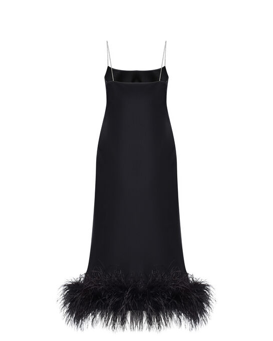 Платье-комбинация с декором из перьев ALINE | Фото 6