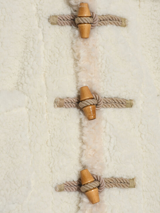 Пальто из эко-меха, белое Dsquared2 | Фото 6