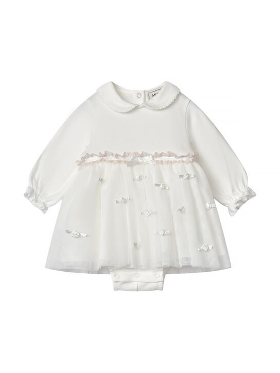 Платье-боди с розочками Monnalisa | Фото 1