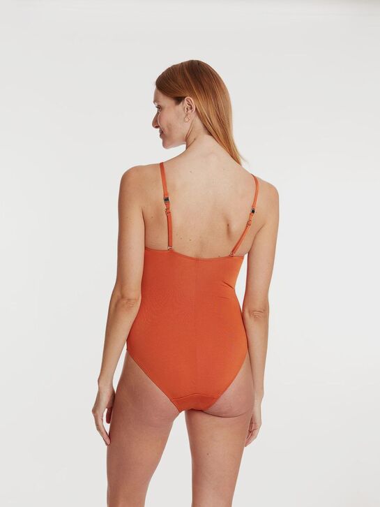 Купальник для беременных слитный на бретельках, горчичный Cache Coeur | Фото 5