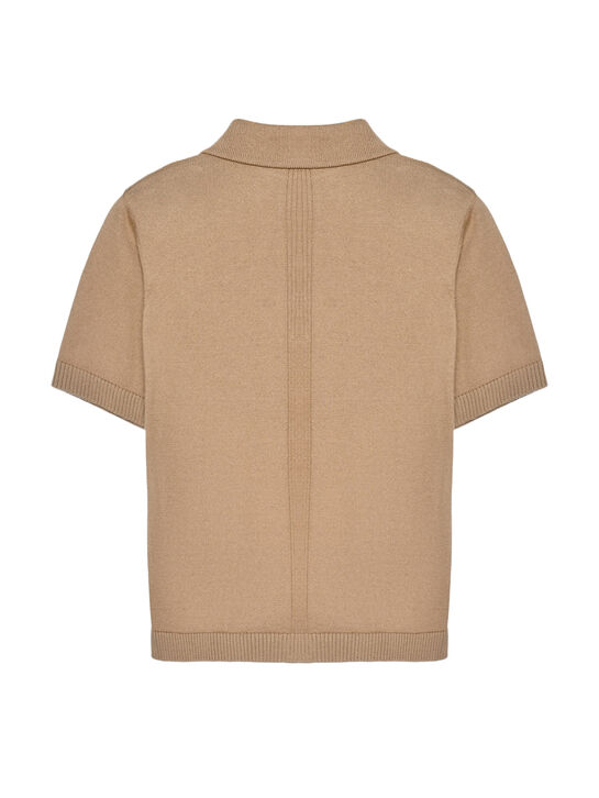 Футболка-поло, бежевая KengLabel | Фото 6