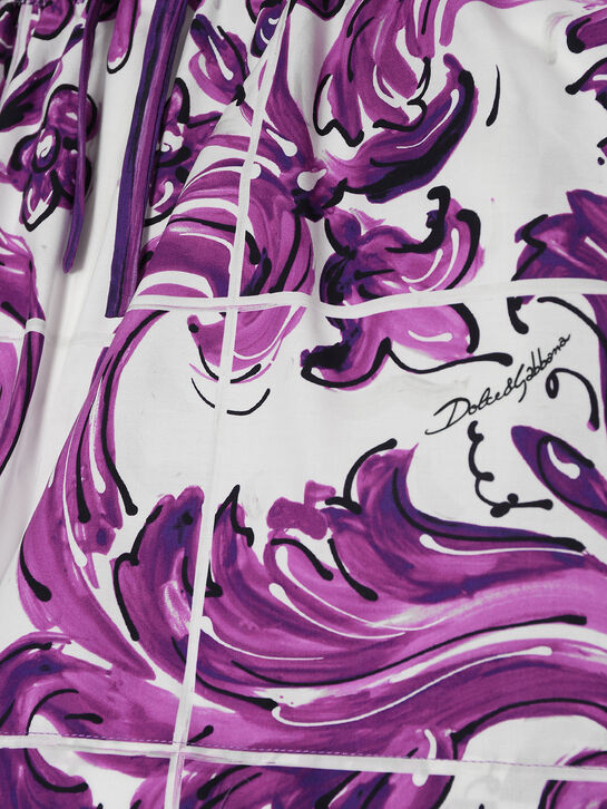 Шорты из поплина, принт &quot;майолика&quot; Dolce&Gabbana | Фото 3