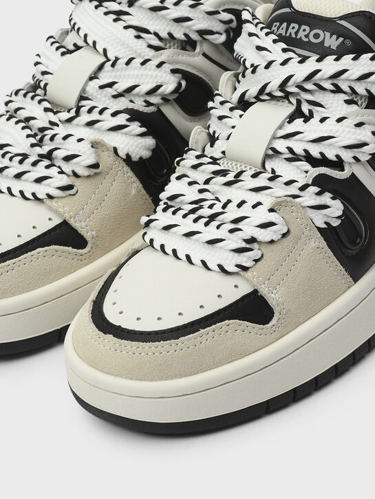 Кеды на крупной шнуровке, белые Barrow | Фото 7