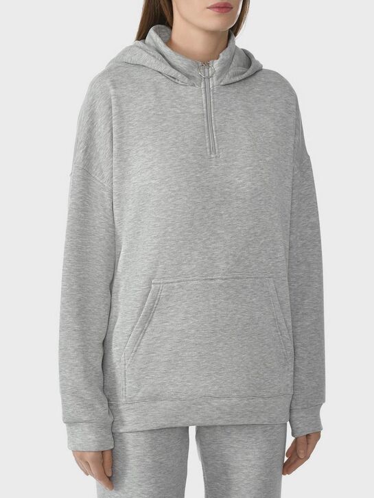 Толстовка-худи с застежкой на молнию, серая Pietro Brunelli | Фото 3