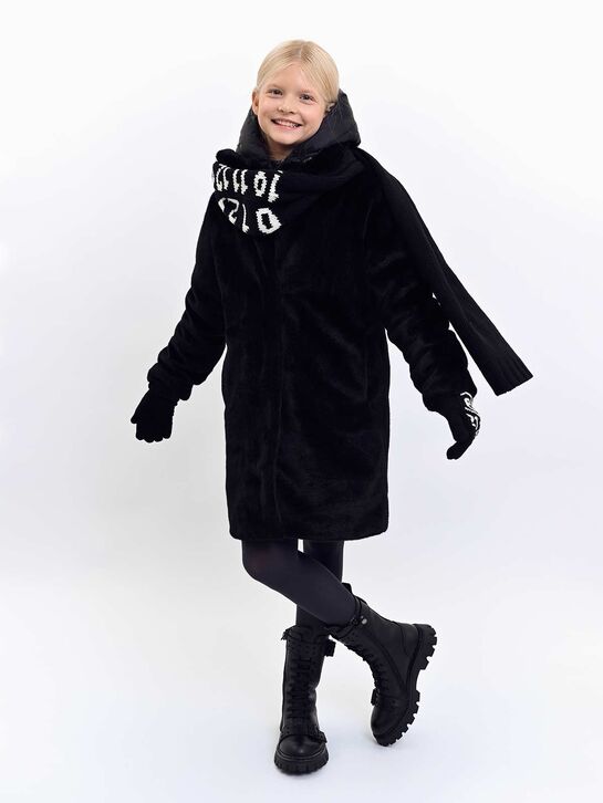 Шуба с капюшоном Bomboogie | Фото 2