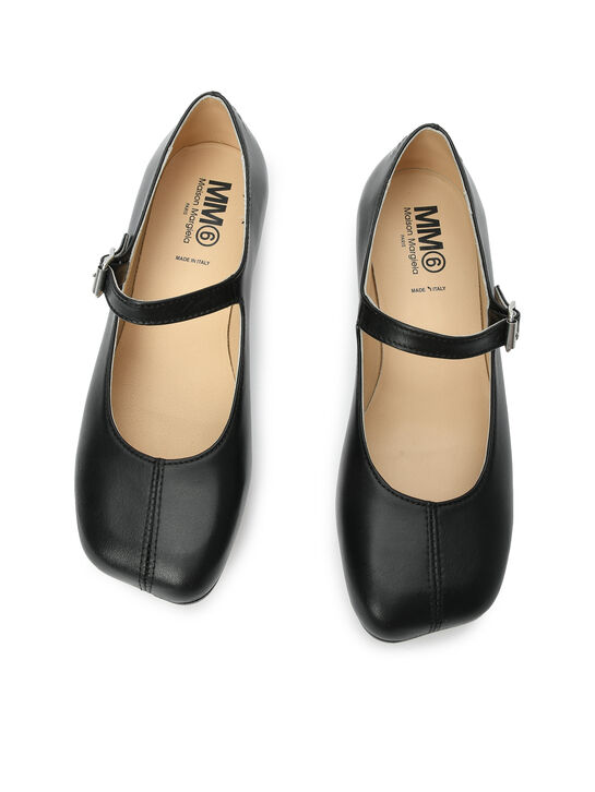 Туфли кожаные черные MM6 | Фото 5