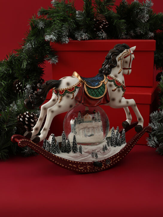 Новогодний сувенир Лошадка-качалка 32,3×12,7×27,6 см Timstor | Фото 3