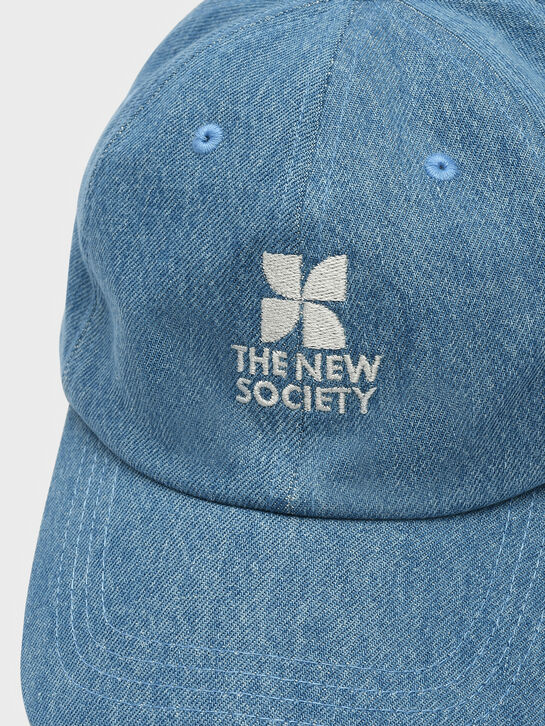 Бейсболка джинсовая, голубая The New Society | Фото 3
