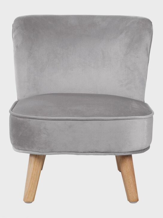 Детское велюровое кресло Lil Sofa, серый Roba | Фото 4