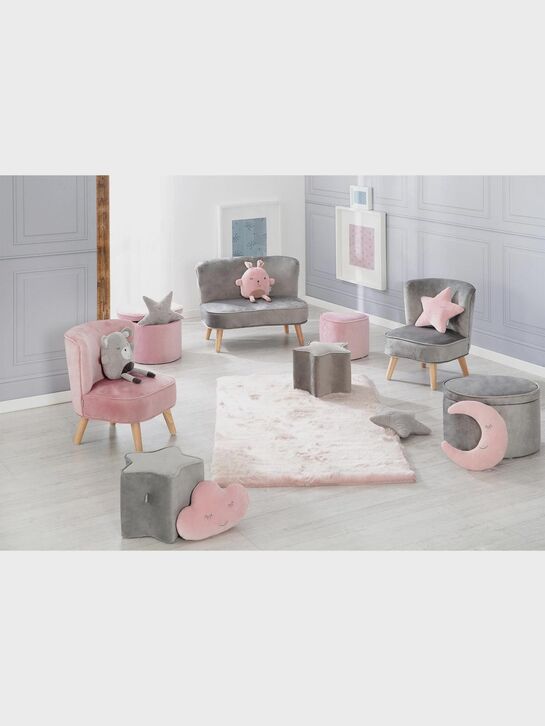 Детское велюровое кресло Lil Sofa, серый Roba | Фото 11