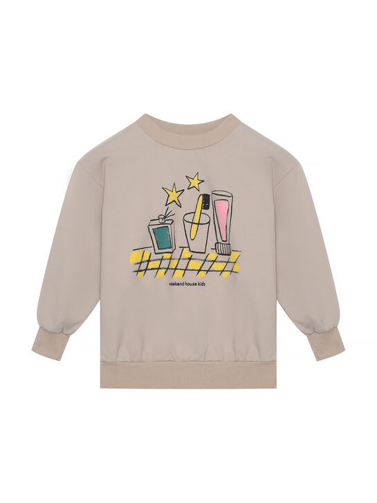 Свитшот с принтом &quot;зубная щетка&quot;, бежевый Weekend house kids | Фото 1