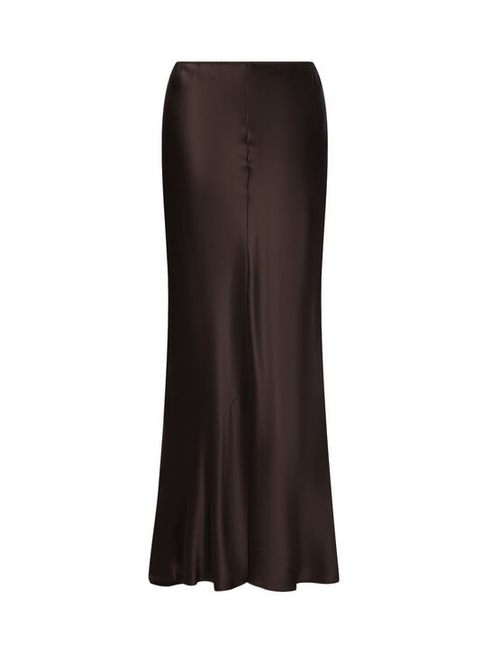 Юбка из шелка, коричневая Dorothee Schumacher | Фото 5