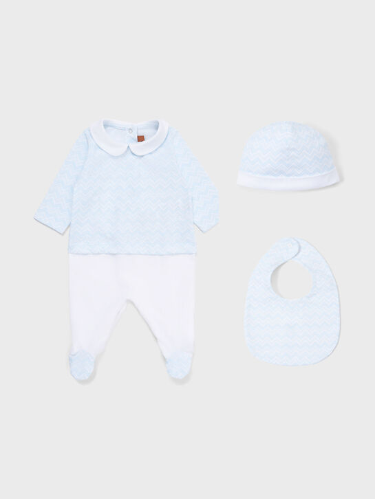 Комплект: комбинезон, шапка и слюнявчик Missoni | Фото 1