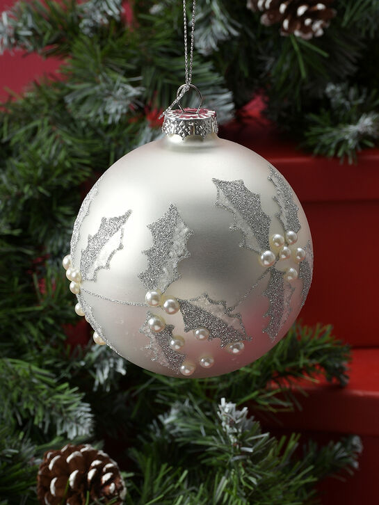 Шар 3D с жемчужинами, 10 см, серебро, 2 вида Goodwill | Фото 4