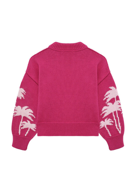 Джемпер с декором &quot;пальмы&quot;, фуксия Palm Angels | Фото 2