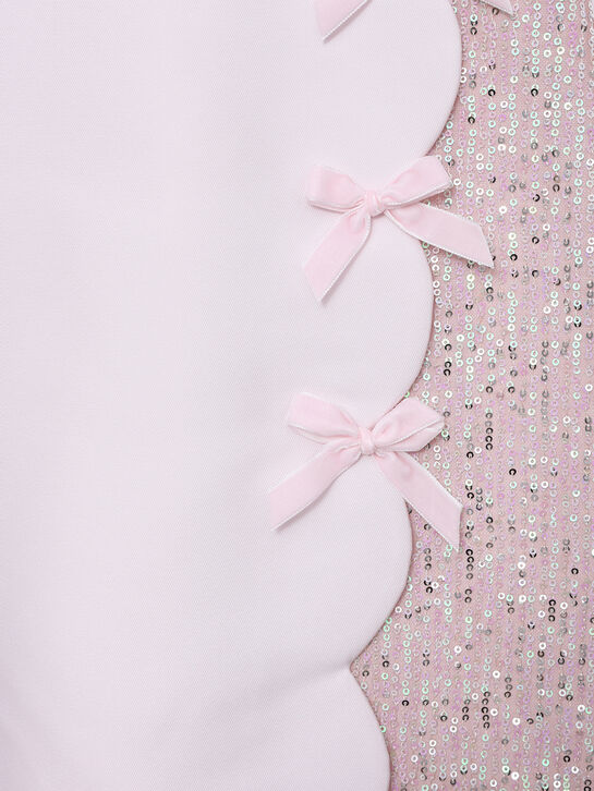 Платье атласное с отделкой из пайеток Baby A | Фото 3