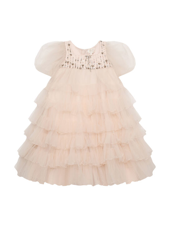 Платье с рукавами-фонариками, розовое Maison Ava | Фото 1