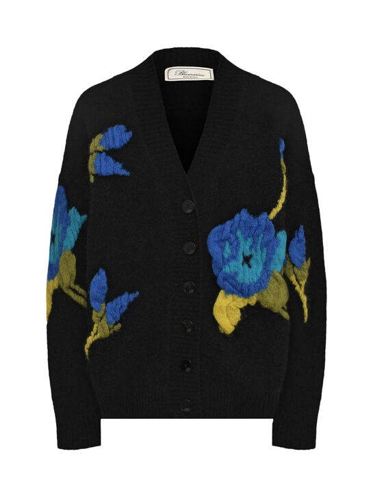 Кардиган с розами, интарсия Blumarine | Фото 1
