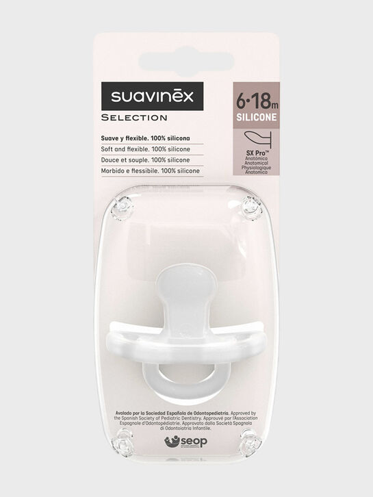 Пустышка силиконовая со скошенным краем 6-18 мес Suavinex | Фото 3