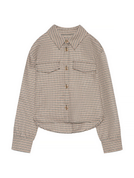 Рубашка в гусиную лапку TWINSET | Фото 1