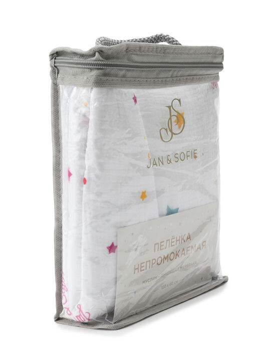 Непромокаемая пеленка 120x60 см, принт звезды Jan&Sofie | Фото 7