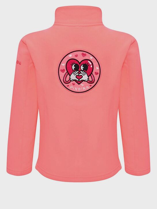 Базовая флисовая кофта кораллового цвета PinBina | Фото 2