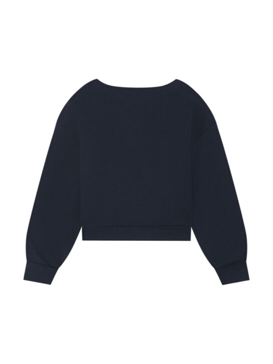 Свитшот из пунто милано с вышивкой Monnalisa | Фото 2