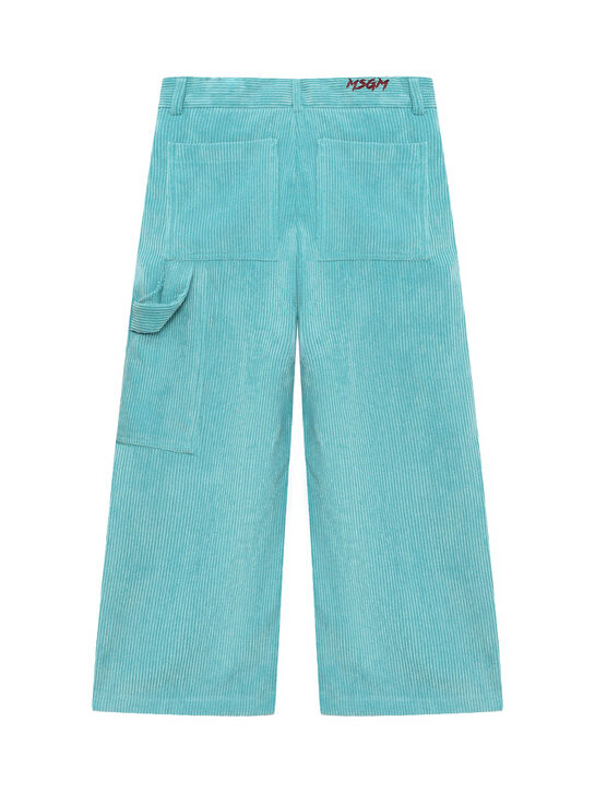 Брюки вельветовые, бирюзовые MSGM | Фото 2